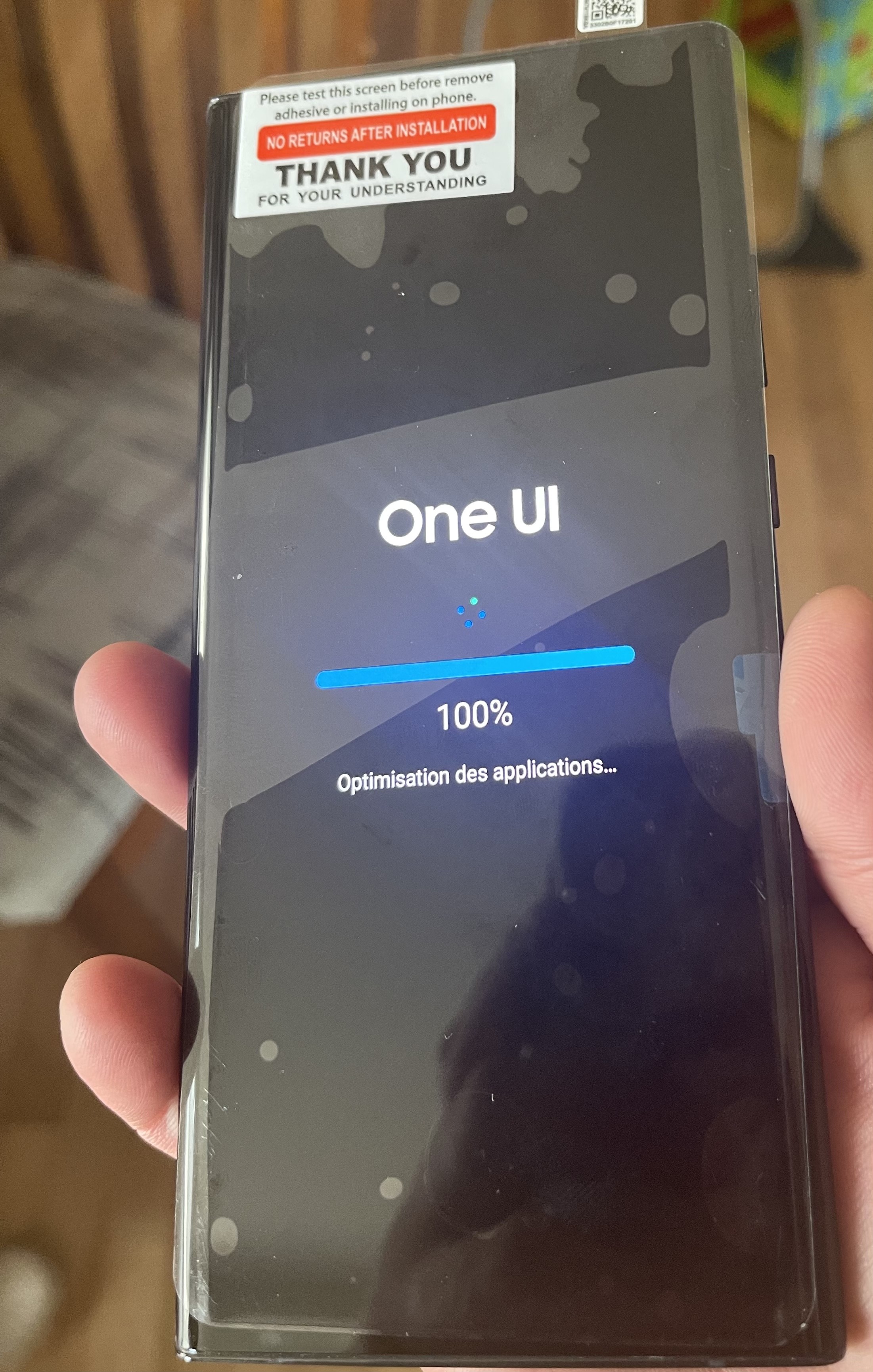 Samsung avec nouvel écran installé